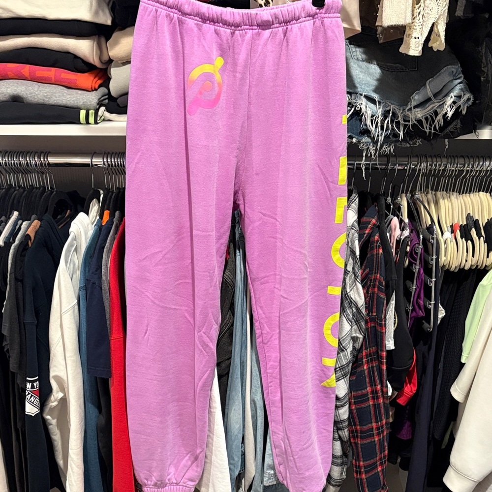 Aviator Nation Lavender Joggers with Yellow Accents